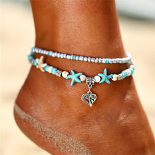 Load image into Gallery viewer, Sea Turtles and other beach motifs foot anklets