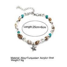 Load image into Gallery viewer, Sea Turtles and other beach motifs foot anklets