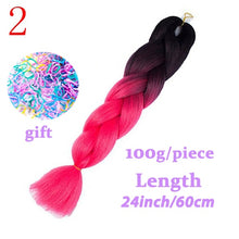 Load image into Gallery viewer, Braiding Synthetic Hair 88Colors Available 24Inch Crochet Blonde Hair For Women Extensions Jumbo Braids Hairstyles
