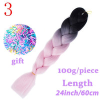 Load image into Gallery viewer, Braiding Synthetic Hair 88Colors Available 24Inch Crochet Blonde Hair For Women Extensions Jumbo Braids Hairstyles