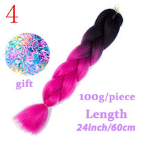 Load image into Gallery viewer, Braiding Synthetic Hair 88Colors Available 24Inch Crochet Blonde Hair For Women Extensions Jumbo Braids Hairstyles