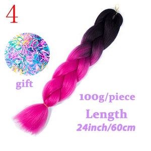 Braiding Synthetic Hair 88Colors Available 24Inch Crochet Blonde Hair For Women Extensions Jumbo Braids Hairstyles