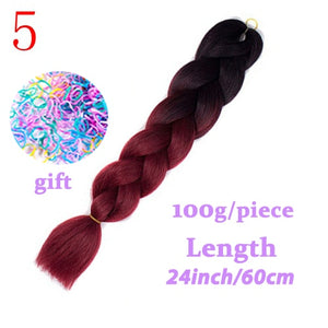 Braiding Synthetic Hair 88Colors Available 24Inch Crochet Blonde Hair For Women Extensions Jumbo Braids Hairstyles