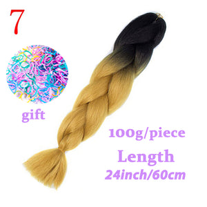 Braiding Synthetic Hair 88Colors Available 24Inch Crochet Blonde Hair For Women Extensions Jumbo Braids Hairstyles