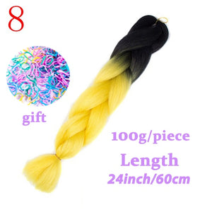 Braiding Synthetic Hair 88Colors Available 24Inch Crochet Blonde Hair For Women Extensions Jumbo Braids Hairstyles