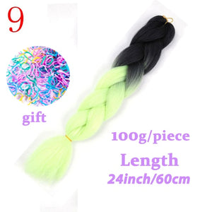 Braiding Synthetic Hair 88Colors Available 24Inch Crochet Blonde Hair For Women Extensions Jumbo Braids Hairstyles