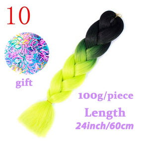 Braiding Synthetic Hair 88Colors Available 24Inch Crochet Blonde Hair For Women Extensions Jumbo Braids Hairstyles
