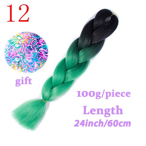 Braiding Synthetic Hair 88Colors Available 24Inch Crochet Blonde Hair For Women Extensions Jumbo Braids Hairstyles