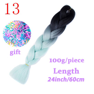 Braiding Synthetic Hair 88Colors Available 24Inch Crochet Blonde Hair For Women Extensions Jumbo Braids Hairstyles