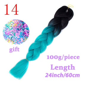 Braiding Synthetic Hair 88Colors Available 24Inch Crochet Blonde Hair For Women Extensions Jumbo Braids Hairstyles