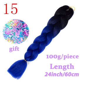 Braiding Synthetic Hair 88Colors Available 24Inch Crochet Blonde Hair For Women Extensions Jumbo Braids Hairstyles