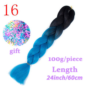 Braiding Synthetic Hair 88Colors Available 24Inch Crochet Blonde Hair For Women Extensions Jumbo Braids Hairstyles