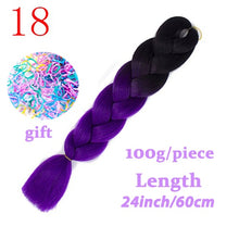 Load image into Gallery viewer, Braiding Synthetic Hair 88Colors Available 24Inch Crochet Blonde Hair For Women Extensions Jumbo Braids Hairstyles