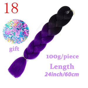 Braiding Synthetic Hair 88Colors Available 24Inch Crochet Blonde Hair For Women Extensions Jumbo Braids Hairstyles