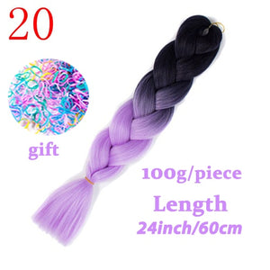 Braiding Synthetic Hair 88Colors Available 24Inch Crochet Blonde Hair For Women Extensions Jumbo Braids Hairstyles