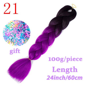 Braiding Synthetic Hair 88Colors Available 24Inch Crochet Blonde Hair For Women Extensions Jumbo Braids Hairstyles