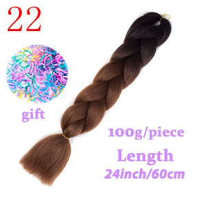 Braiding Synthetic Hair 88Colors Available 24Inch Crochet Blonde Hair For Women Extensions Jumbo Braids Hairstyles
