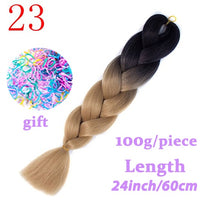 Load image into Gallery viewer, Braiding Synthetic Hair 88Colors Available 24Inch Crochet Blonde Hair For Women Extensions Jumbo Braids Hairstyles