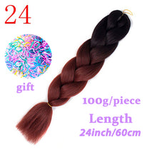 Load image into Gallery viewer, Braiding Synthetic Hair 88Colors Available 24Inch Crochet Blonde Hair For Women Extensions Jumbo Braids Hairstyles