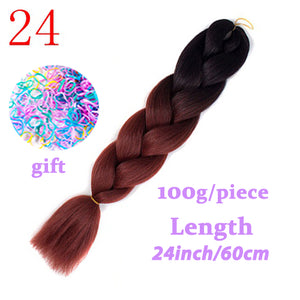Braiding Synthetic Hair 88Colors Available 24Inch Crochet Blonde Hair For Women Extensions Jumbo Braids Hairstyles