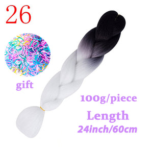 Braiding Synthetic Hair 88Colors Available 24Inch Crochet Blonde Hair For Women Extensions Jumbo Braids Hairstyles