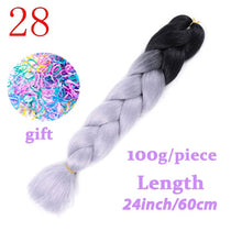 Load image into Gallery viewer, Braiding Synthetic Hair 88Colors Available 24Inch Crochet Blonde Hair For Women Extensions Jumbo Braids Hairstyles