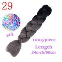Load image into Gallery viewer, Braiding Synthetic Hair 88Colors Available 24Inch Crochet Blonde Hair For Women Extensions Jumbo Braids Hairstyles