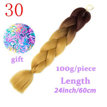 Load image into Gallery viewer, Braiding Synthetic Hair 88Colors Available 24Inch Crochet Blonde Hair For Women Extensions Jumbo Braids Hairstyles