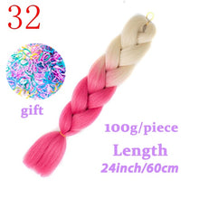 Load image into Gallery viewer, Braiding Synthetic Hair 88Colors Available 24Inch Crochet Blonde Hair For Women Extensions Jumbo Braids Hairstyles