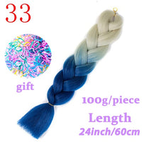 Load image into Gallery viewer, Braiding Synthetic Hair 88Colors Available 24Inch Crochet Blonde Hair For Women Extensions Jumbo Braids Hairstyles