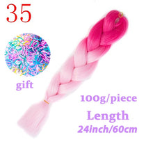 Load image into Gallery viewer, Braiding Synthetic Hair 88Colors Available 24Inch Crochet Blonde Hair For Women Extensions Jumbo Braids Hairstyles