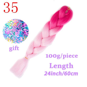 Braiding Synthetic Hair 88Colors Available 24Inch Crochet Blonde Hair For Women Extensions Jumbo Braids Hairstyles
