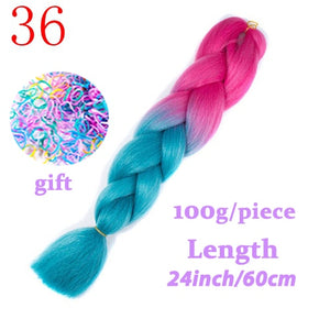 Braiding Synthetic Hair 88Colors Available 24Inch Crochet Blonde Hair For Women Extensions Jumbo Braids Hairstyles