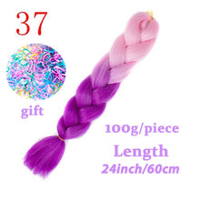 Load image into Gallery viewer, Braiding Synthetic Hair 88Colors Available 24Inch Crochet Blonde Hair For Women Extensions Jumbo Braids Hairstyles