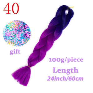 Braiding Synthetic Hair 88Colors Available 24Inch Crochet Blonde Hair For Women Extensions Jumbo Braids Hairstyles