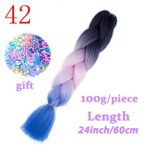 Load image into Gallery viewer, Braiding Synthetic Hair 88Colors Available 24Inch Crochet Blonde Hair For Women Extensions Jumbo Braids Hairstyles
