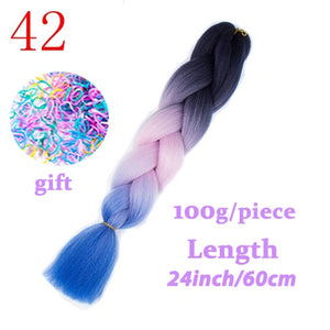 Braiding Synthetic Hair 88Colors Available 24Inch Crochet Blonde Hair For Women Extensions Jumbo Braids Hairstyles