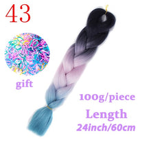 Load image into Gallery viewer, Braiding Synthetic Hair 88Colors Available 24Inch Crochet Blonde Hair For Women Extensions Jumbo Braids Hairstyles