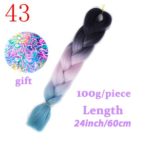 Braiding Synthetic Hair 88Colors Available 24Inch Crochet Blonde Hair For Women Extensions Jumbo Braids Hairstyles