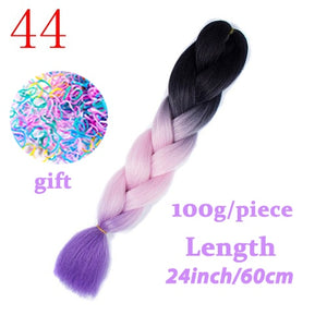 Braiding Synthetic Hair 88Colors Available 24Inch Crochet Blonde Hair For Women Extensions Jumbo Braids Hairstyles