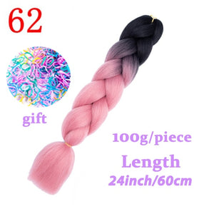 Braiding Synthetic Hair 88Colors Available 24Inch Crochet Blonde Hair For Women Extensions Jumbo Braids Hairstyles