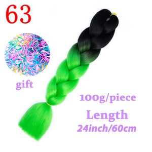 Braiding Synthetic Hair 88Colors Available 24Inch Crochet Blonde Hair For Women Extensions Jumbo Braids Hairstyles