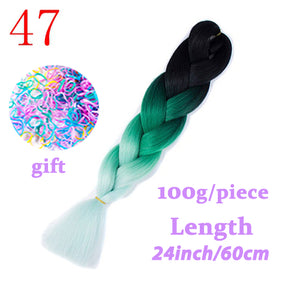 Braiding Synthetic Hair 88Colors Available 24Inch Crochet Blonde Hair For Women Extensions Jumbo Braids Hairstyles