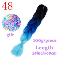 Load image into Gallery viewer, Braiding Synthetic Hair 88Colors Available 24Inch Crochet Blonde Hair For Women Extensions Jumbo Braids Hairstyles