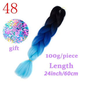 Braiding Synthetic Hair 88Colors Available 24Inch Crochet Blonde Hair For Women Extensions Jumbo Braids Hairstyles
