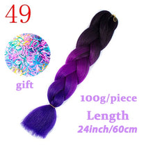 Load image into Gallery viewer, Braiding Synthetic Hair 88Colors Available 24Inch Crochet Blonde Hair For Women Extensions Jumbo Braids Hairstyles