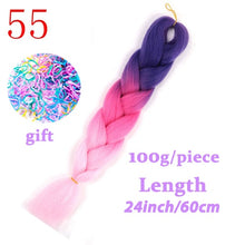 Load image into Gallery viewer, Braiding Synthetic Hair 88Colors Available 24Inch Crochet Blonde Hair For Women Extensions Jumbo Braids Hairstyles