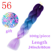Load image into Gallery viewer, Braiding Synthetic Hair 88Colors Available 24Inch Crochet Blonde Hair For Women Extensions Jumbo Braids Hairstyles