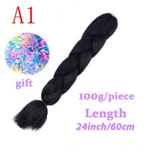 Load image into Gallery viewer, Braiding Synthetic Hair 88Colors Available 24Inch Crochet Blonde Hair For Women Extensions Jumbo Braids Hairstyles