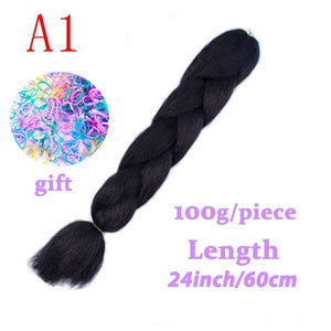 Braiding Synthetic Hair 88Colors Available 24Inch Crochet Blonde Hair For Women Extensions Jumbo Braids Hairstyles